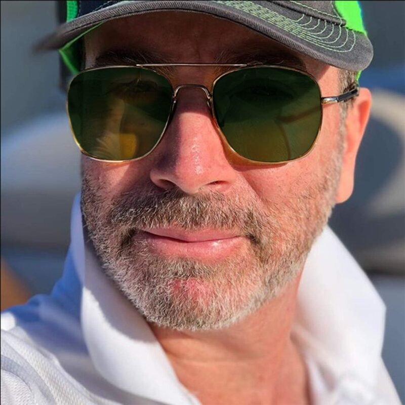 Carsbyvictor SunglassesMens  Sunglasses 53mm TAC Polarized Lense Military Style Metal Frame with Bayonet Temples