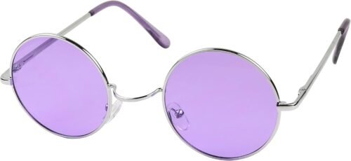 Carsbyvictor Sunglasses Round Retro Round Style 70s Sunglasses Colorful Tint Groovy Hippie Mens Womens Shades