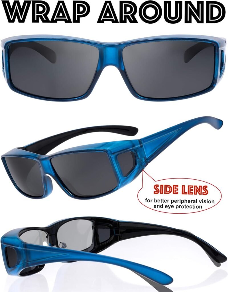 71UyxEZp0vL._AC_SL1500 Carsbyvictor Sunglasses Wraparound The Fresh High Definition Polarized Wrap Around Shield Sunglasses for Glasses – Leather Eyeglasses Case