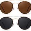 Carsbyvictor Sunglasses Round  Small Polarized Round Sunglasses for Women Vintage Double Bridge Frame