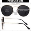 Carsbyvictor Sunglasses Round  Small Polarized Round Sunglasses for Women Vintage Double Bridge Frame