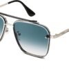 Carsbyvictor Sunglasses Sunglasses, Fashion Square Pilot Sunglasses, Vintage Metal Gradient Glasses for Men and Women, B4104