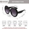 Carsbyvictor Sunglasses Round Retro Oversized Round Sunglasses Women & Men, 70s 80s Fashion Trendy Big Shades K7155