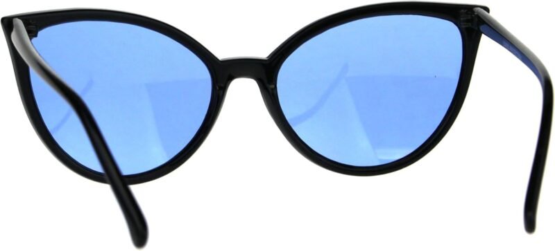 Carsbyvictor Sunglasses Cat Eye Womens Oversized Cat Eye Goth Pop Color Lens Plastic Sunglasses