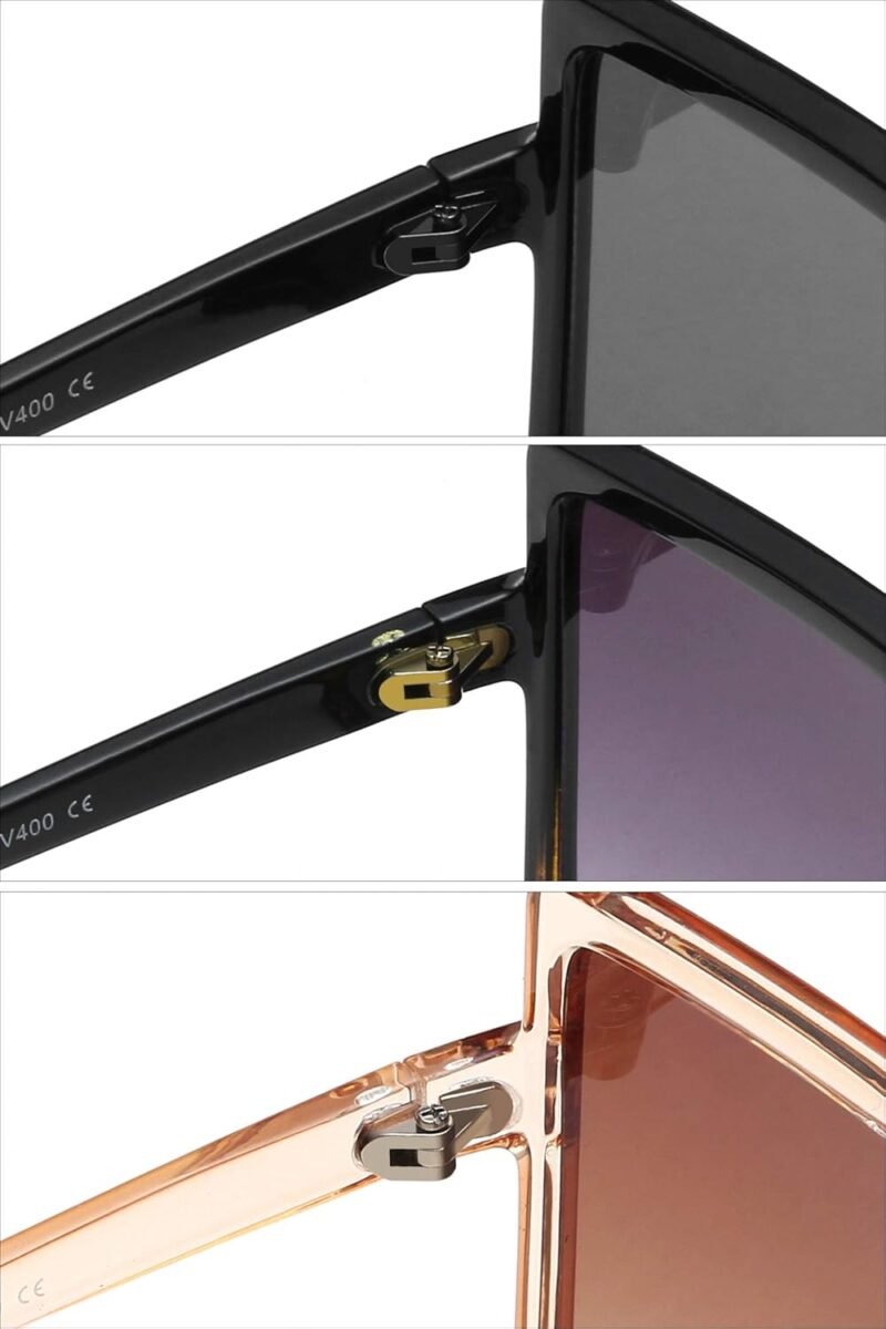 Carsbyvictor Sunglasses Square Square Oversized Sunglasses for Women Men Flat Top Fashion Shades