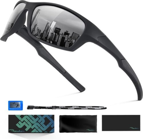 Carsbyvictor Sunglasses Wraparound Sports Polarized Sunglasses for Men – Wrap Around Sunglasses for Mens Womens Cycling Running UV Protection