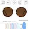 71hLSib3ukL._AC_SL1500 Carsbyvictor Sunglasses Round Sunglasses for Women, Classic Vintage Retro Sun Glasses, 100% UV Protection