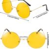 Carsbyvictor Sunglasses Round 12 Pairs 60s 70s Hippie Circle Sunglasses for Women Men Retro Hippie Glasses Round Tinted Lens Sunglasses Pack Vintage Hipster Small Hippie Eyewear for Men Women Masquerade Costumes Party Gifts