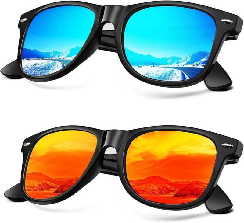 Carsbyvictor Sunglasses Browline Sunglasses Men Polarized for Mens and Women Unisex Sun Glasses for Driving UV Protection