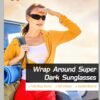 Carsbyvictor Sunglasses Wraparound Super Dark Lens Black Polarized Sunglasses | Wrap Around Sport Sunglasses Unisex | UV400 | CAT 4 | For Photophobia