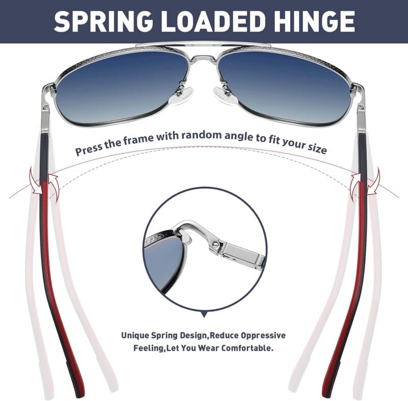 Carsbyvictor Sunglasses Polarized  Sunglasses for Men Classic Sunglasses, UV400 Protection Mirror Lens, Fashion Vintage