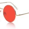 Carsbyvictor Sunglasses Round  Big Round Sunglasses Retro Circle Tinted Lens Glasses UV400 Protection