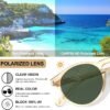 Carsbyvictor Sunglasses Round  Vintage Round Acetate Polarized Sunglasses for Women UV Protection CA5288