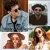 Carsbyvictor Sunglasses Round  Polarized Sunglasses Men Women,Retro Metal Hippie Shades with 100% UV Protection