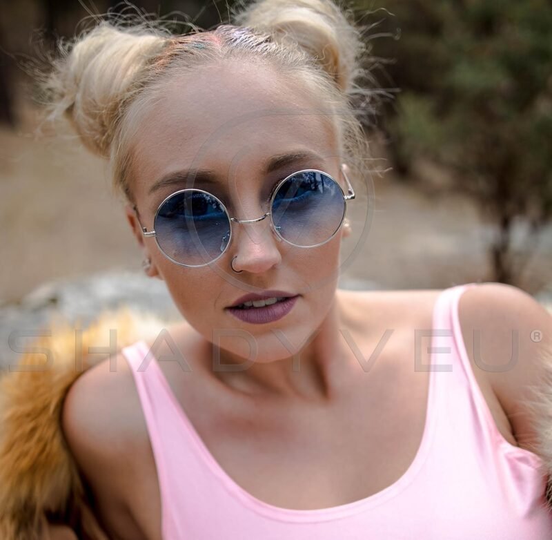 Carsbyvictor Sunglasses Round Retro Round Style 70s Sunglasses Colorful Tint Groovy Hippie Mens Womens Shades